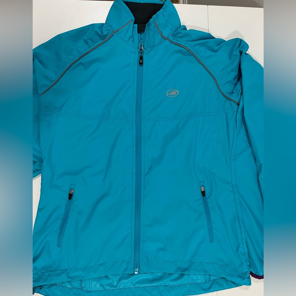 Performance Bicycle women’s wind jacket, aqua, size S